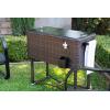 imagePermasteel 80Qt Large Rolling Patio Cooler with Wheels Insulated HandWoven Wicker Beverage Cooler for Outdoor Parties ampamp Events Ice Chest for Drinks