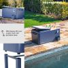 imagePermasteel 80Qt Outdoor Patio Cooler with Removable Basin Outside Beverage Cooler Cart Rolling Cooler with Wheels and Handles Stainless SteelAzure