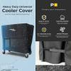 imagePermasteel 80Qt Outdoor Patio Cooler with Removable Basin Outside Beverage Cooler Cart Rolling Cooler with Wheels and Handles Stainless SteelAzure