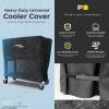 imagePermasteel 80Qt Outdoor Patio Cooler with Removable Basin Outside Beverage Cooler Cart Rolling Cooler with Wheels and Handles Stainless SteelBlack