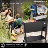 imagePermasteel 80Qt Outdoor Patio Cooler with Removable Basin Outside Beverage Cooler Cart Rolling Cooler with Wheels and Handles Stainless SteelBlack