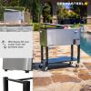 imagePermasteel 80Qt Outdoor Patio Cooler with Removable Basin Outside Beverage Cooler Cart Rolling Cooler with Wheels and Handles Stainless SteelStainless Steel