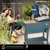 imagePermasteel 80Qt Outdoor Patio Cooler with Removable Basin Outside Beverage Cooler Cart Rolling Cooler with Wheels and Handles Stainless SteelTeal