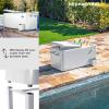 imagePermasteel 80Qt Outdoor Patio Cooler with Removable Basin Outside Beverage Cooler Cart Rolling Cooler with Wheels and Handles Stainless SteelWhite