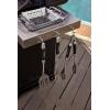 imagePermasteel PA30196B 3 Piece BBQ Grill Tool Set with Spatula Fork and Tongs Stainless Steel