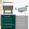 imagePermasteel SelfWatering Garden Bed Rolling Planter for Vegetables Flowers Herbs and Fruit Outdoor Indoor Caster Wheels BlueGreen