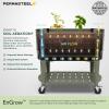 imagePermasteel SelfWatering Garden Bed Rolling Planter for Vegetables Flowers Herbs and Fruit Outdoor Indoor Caster Wheels BlueGreen