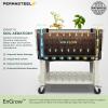 imagePermasteel SelfWatering Garden Bed Rolling Planter for Vegetables Flowers Herbs and Fruit Outdoor Indoor Caster Wheels BlueIvory