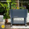 imagePermasteel SelfWatering Garden Bed Rolling Planter for Vegetables Flowers Herbs and Fruit Outdoor Indoor Caster Wheels BlueNavy Blue