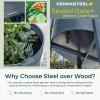 imagePermasteel SelfWatering Garden Bed Rolling Planter for Vegetables Flowers Herbs and Fruit Outdoor Indoor Caster Wheels BlueNavy Blue