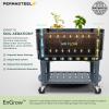 imagePermasteel SelfWatering Garden Bed Rolling Planter for Vegetables Flowers Herbs and Fruit Outdoor Indoor Caster Wheels BlueNavy Blue