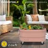 imagePermasteel SelfWatering Garden Bed Rolling Planter for Vegetables Flowers Herbs and Fruit Outdoor Indoor Caster Wheels BluePink