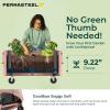 imagePermasteel SelfWatering Garden Bed Rolling Planter for Vegetables Flowers Herbs and Fruit Outdoor Indoor Caster Wheels BluePink