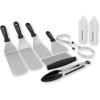 imagePermasteel 10Pc Griddle Accessories Kit for Flat Top Grills Outdoor Tool Set with Spatulas Tongs Turner Grill Scraper Egg Rings ampamp Squeeze Bottles Ideal for Indoor ampamp Electric Griddles