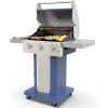 imagePermasteel 3Burner Propane Gas Grill 30000 BTUs BBQ Grill with Cast Iron Grates Foldable Side Tables ampamp Tool Hooks Outdoor Grill AzureAzure