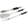 imagePermasteel PA30196B 3 Piece BBQ Grill Tool Set with Spatula Fork and Tongs Stainless Steel