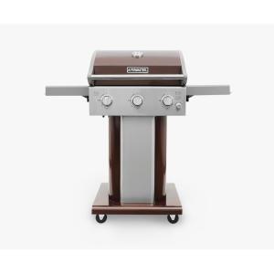 imagePermasteel 3Burner Propane Gas Grill 30000 BTUs BBQ Grill with Cast Iron Grates Foldable Side Tables ampamp Tool Hooks Outdoor Grill AzureMocha