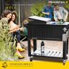 imagePermasteel PS203F1BLKAM 80 Quart Portable Rolling Patio Cooler BlackBlack