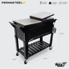 imagePermasteel PS203F1BLKAM 80 Quart Portable Rolling Patio Cooler BlackBlack