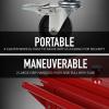 imagePermasteel PS203F1BLKAM 80 Quart Portable Rolling Patio Cooler BlackRed