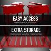 imagePermasteel PS203F1BLKAM 80 Quart Portable Rolling Patio Cooler BlackRed