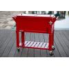 imagePermasteel PS203F1BLKAM 80 Quart Portable Rolling Patio Cooler BlackRed