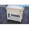 imagePermasteel PS203F1BLKAM 80 Quart Portable Rolling Patio Cooler BlackWhite
