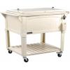 imagePermasteel PS203F1BLKAM 80 Quart Portable Rolling Patio Cooler BlackWhite