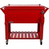 imagePermasteel PS203F1BLKAM 80 Quart Portable Rolling Patio Cooler BlackRed