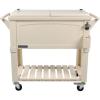 imagePermasteel PS203F1BLKAM 80 Quart Portable Rolling Patio Cooler BlackWhite