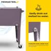 imagePermasteel 80 Quart Party Cooler Rolling Ice Chest with Wheels and Handles for Indoor Outdoor PatioPurple