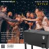 image:imagePermasteel Party Cooler with Divider Spacious 80Qt Capacity Chills 36hrs Serving Tray Rolling Ice Chest for Indoor and Outdoor EntertainmentBlack