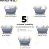 image:imagePermasteel Party Cooler with Divider Spacious 80Qt Capacity Chills 36hrs Serving Tray Rolling Ice Chest for Indoor and Outdoor EntertainmentBlue