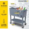 image:imagePermasteel Party Cooler with Divider Spacious 80Qt Capacity Chills 36hrs Serving Tray Rolling Ice Chest for Indoor and Outdoor EntertainmentBlue