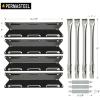 image:imagePermasteel PP20401BBHAM 4 Grill Replacement Parts Burners and Flame Tamers Included Black