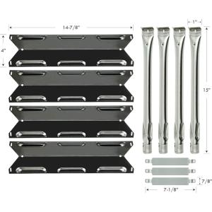 image:imagePermasteel PP20401ABHAM 4 Grill Replacement Parts Burners and Flame Tamers Included Size 15 1 Heat diffusers14 Long Wide Carry Over Tubes7 18 x 78 Black
