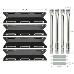 image:imagePermasteel PP20401BBHAM 4 Grill Replacement Parts Burners and Flame Tamers Included Black