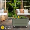 image:imagePermasteel Raised Garden Bed with Legs 402037 in Planter Box with EnGrow TrueSoil Technology for Vegetables Flowers Herbs and Fruit Outdoor Indoor Storage Shelf Wood BrownGreen