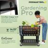 image:imagePermasteel Raised Garden Bed with Legs 402037 in Planter Box with EnGrow TrueSoil Technology for Vegetables Flowers Herbs and Fruit Outdoor Indoor Storage Shelf Wood BrownWood Grain
