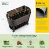 image:imagePermasteel Raised Garden Bed with Legs 402037 in Planter Box with EnGrow TrueSoil Technology for Vegetables Flowers Herbs and Fruit Outdoor Indoor Storage Shelf Wood BrownWood Grain
