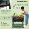 image:imagePermasteel Raised Garden Bed with Legs 402037 in Planter Box with EnGrow TrueSoil Technology for Vegetables Flowers Herbs and Fruit Outdoor Indoor Storage Shelf Wood BrownSage