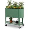 image:imagePermasteel Raised Garden Bed with Legs 402037 in Planter Box with EnGrow TrueSoil Technology for Vegetables Flowers Herbs and Fruit Outdoor Indoor Storage Shelf Wood BrownSage