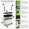 image:imagePermasteel Raised Garden Bed with Legs 402037 in Planter Box with EnGrow TrueSoil Technology for Vegetables Flowers Herbs and Fruit Outdoor Indoor Storage Shelf Wood BrownIvory