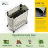 image:imagePermasteel Raised Garden Bed with Legs 402037 in Planter Box with EnGrow TrueSoil Technology for Vegetables Flowers Herbs and Fruit Outdoor Indoor Storage Shelf Wood BrownIvory