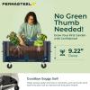 image:imagePermasteel Raised Garden Bed with Legs 402037 in Planter Box with EnGrow TrueSoil Technology for Vegetables Flowers Herbs and Fruit Outdoor Indoor Storage Shelf Wood BrownNavy Blue