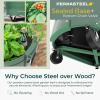 image:imagePermasteel Raised Garden Bed with Legs 402037 in Planter Box with EnGrow TrueSoil Technology for Vegetables Flowers Herbs and Fruit Outdoor Indoor Storage Shelf Wood BrownSage