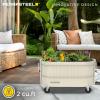 image:imagePermasteel Raised Garden Bed with Legs 402037 in Planter Box with EnGrow TrueSoil Technology for Vegetables Flowers Herbs and Fruit Outdoor Indoor Storage Shelf Wood BrownIvory