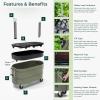 image:imagePermasteel Raised Garden Bed with Legs 402037 in Planter Box with EnGrow TrueSoil Technology for Vegetables Flowers Herbs and Fruit Outdoor Indoor Storage Shelf Wood BrownGreen