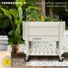 image:imagePermasteel Raised Garden Bed with Legs 402037 in Planter Box with EnGrow TrueSoil Technology for Vegetables Flowers Herbs and Fruit Outdoor Indoor Storage Shelf Wood BrownIvory