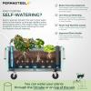 image:imagePermasteel Raised Garden Bed with Legs 402037 in Planter Box with EnGrow TrueSoil Technology for Vegetables Flowers Herbs and Fruit Outdoor Indoor Storage Shelf Wood BrownBlue